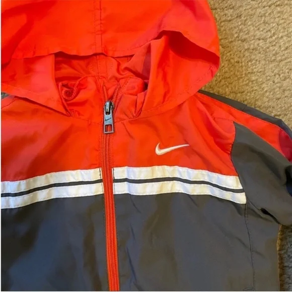 Nike Orange and Gray Full Zip Hoodie - Picture 3 of 4